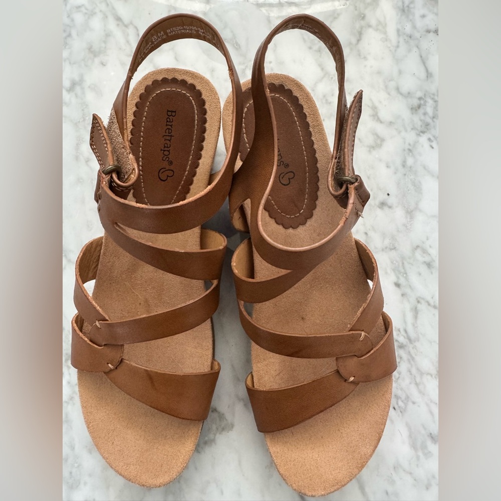 BareTraps Women's Brown Strappy Sandals